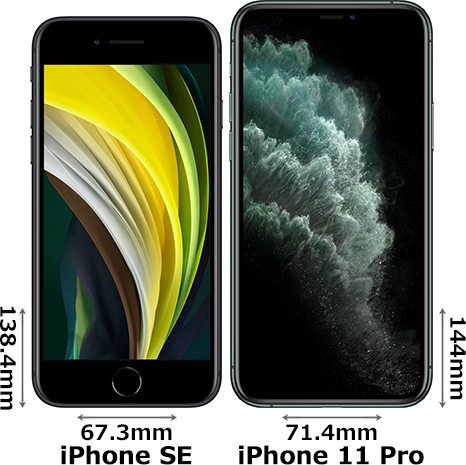 「iPhone SE (第2世代)」と「iPhone 11 Pro」の違い - フォトスク