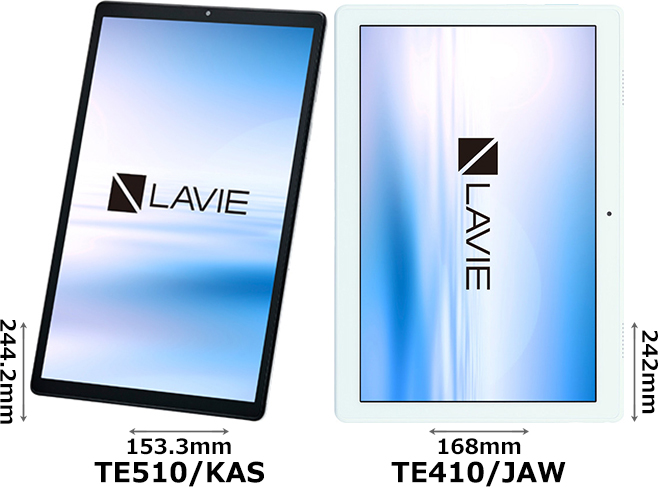 LAVIE Tab E「TE510/KAS」と「TE410/JAW」の違い - フォトスク