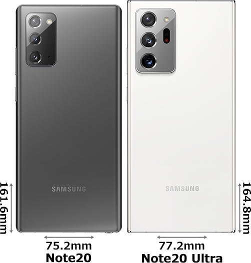 Galaxy Note20」と「Galaxy Note20 Ultra」の違い - フォトスク