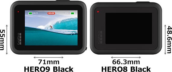 「GoPro HERO9 Black」と「GoPro HERO8 Black」 2