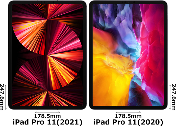 「iPad Pro 11インチ (2021-4)」と「iPad Pro 11インチ (2020-3)」 1
