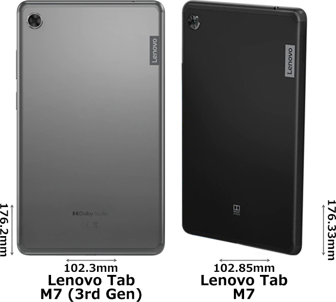 Lenovo Tab M7 (3rd Gen)」と「Lenovo Tab M7」の違い - フォトスク