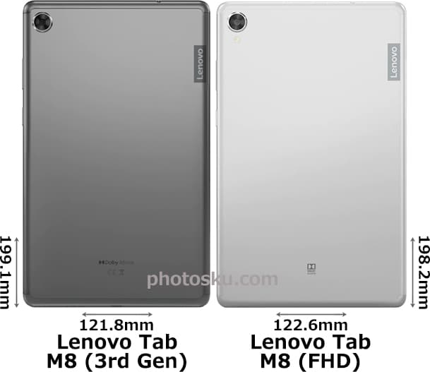 Lenovo Tab「M8 (3rd Gen)」と「M8 (FHD)」の違い - フォトスク