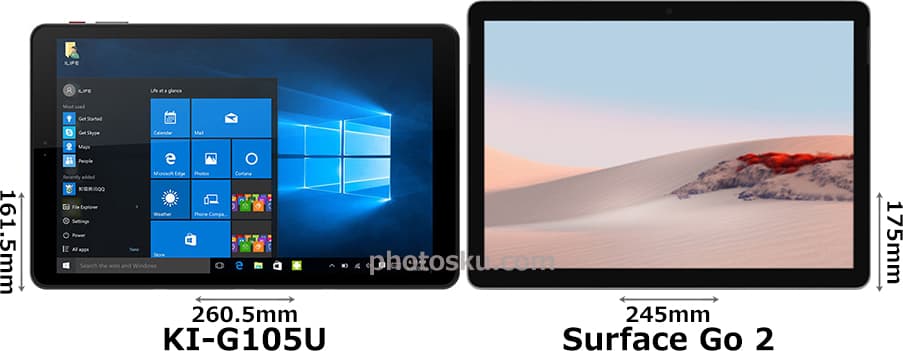 「KI-G105U」と「Surface Go 2」 1