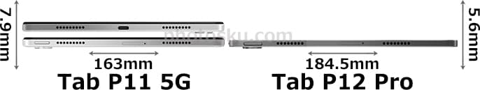 「Lenovo Tab P11 5G」と「Lenovo Tab P12 Pro」 3
