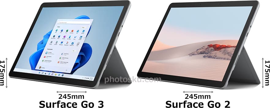 「Surface Go 3」と「Surface Go 2」 2