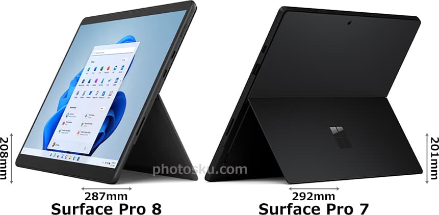 「Surface Pro 8」と「Surface Pro 7」 2