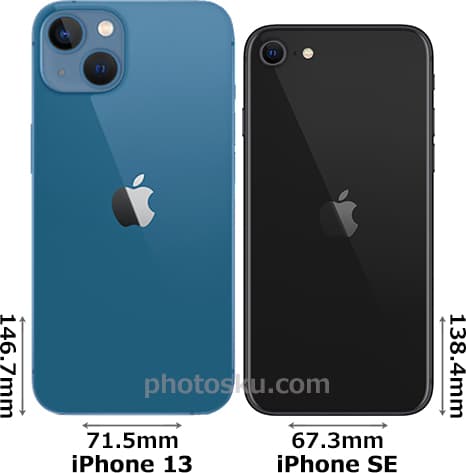 iPhone 13」と「iPhone SE 第2世代」の違い - フォトスク