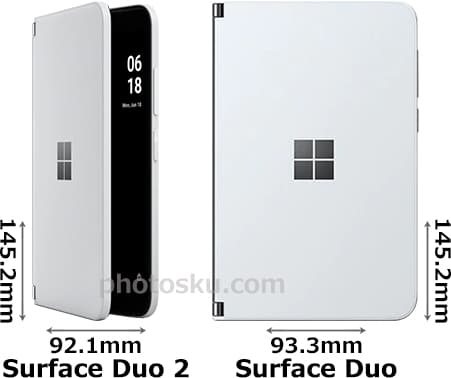 「Surface Duo 2」と「Surface Duo」 2