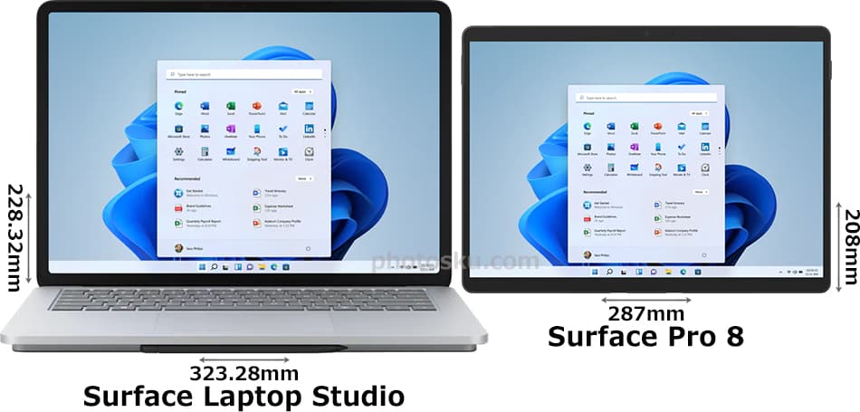 「Surface Laptop Studio」と「Surface Pro 8」 1