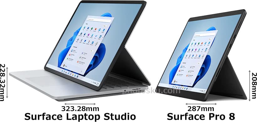 「Surface Laptop Studio」と「Surface Pro 8」 2