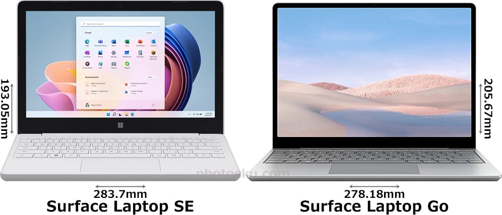 「Surface Laptop SE」と「Surface Laptop Go」 1
