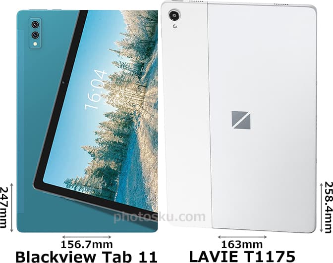 「Blackview Tab 11」と「LAVIE T1175」 2
