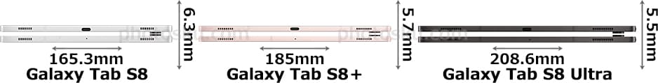 「Galaxy Tab S8」と「Galaxy Tab S8＋」と「Galaxy Tab S8 Ultra」 3
