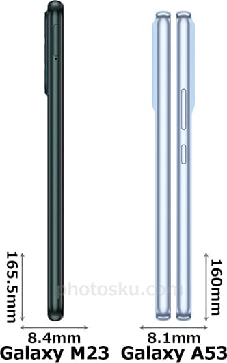 「Galaxy M23 5G」と「Galaxy A53 5G」 3