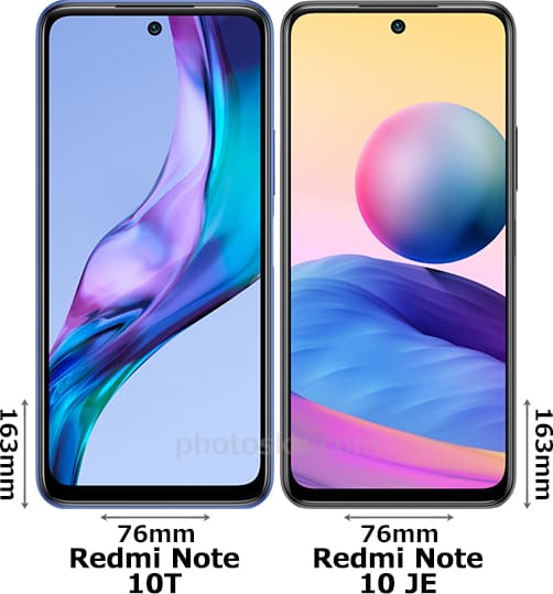「Redmi Note 10T」と「Redmi Note 10 JE」 1