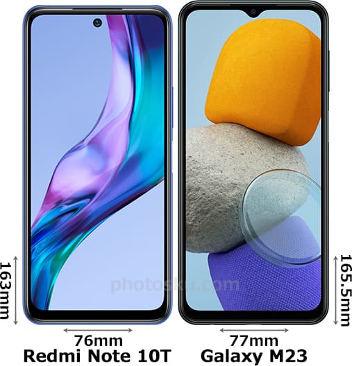 「Redmi Note 10T」と「Galaxy M23」 1
