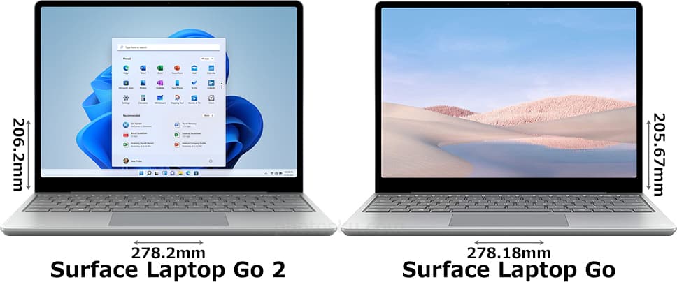 「Surface Laptop Go 2」と「Surface Laptop Go」 1