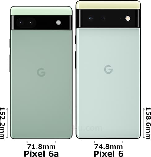 「Google Pixel 6a」と「Google Pixel 6」 2
