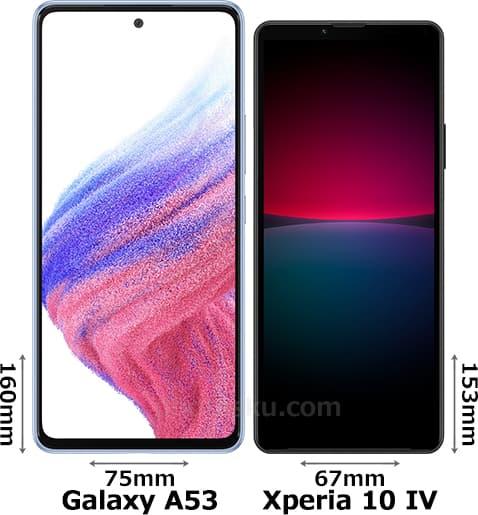 「Galaxy A53 5G」と「Xperia 10 IV」 1