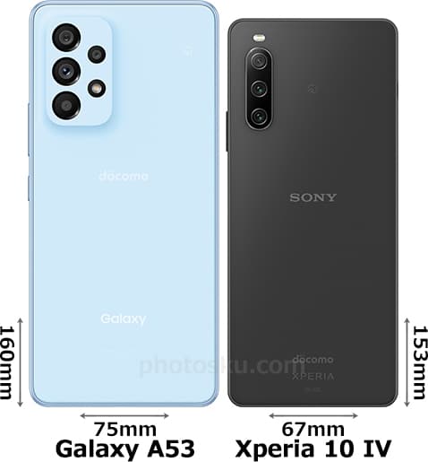 「Galaxy A53 5G」と「Xperia 10 IV」 2