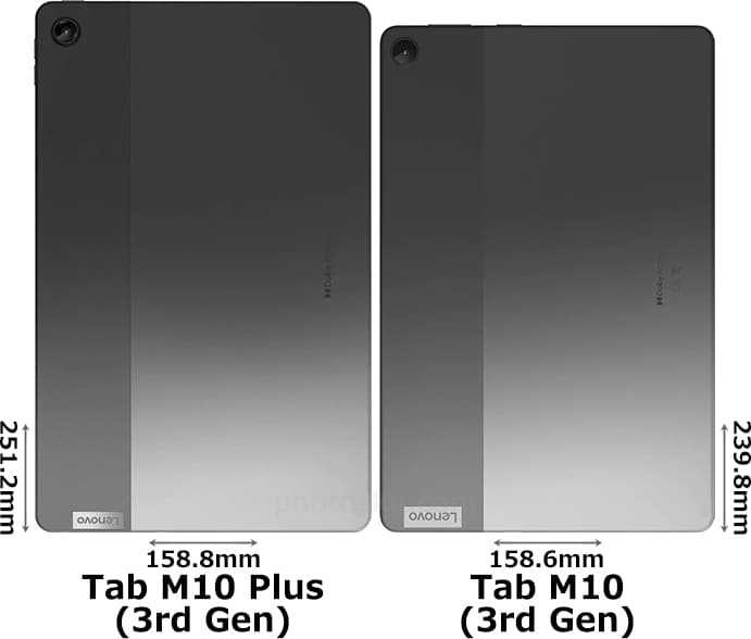 「Lenovo Tab M10 Plus (3nd Gen)」と「Lenovo Tab M10 (3nd Gen)」 2