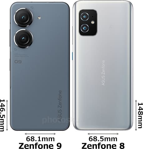 「Zenfone 9」と「Zenfone 8」 2