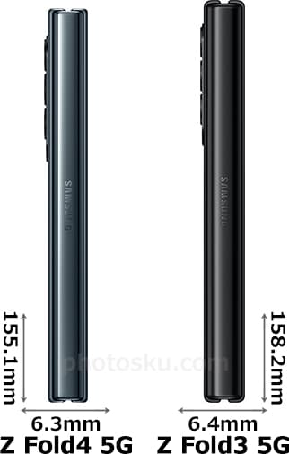 「Galaxy Z Fold4 5G」と「Galaxy Z Fold3 5G」 3