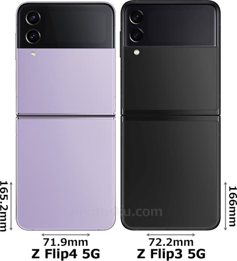 「Galaxy Z Flip4 5G」と「Galaxy Z Flip3 5G」 2