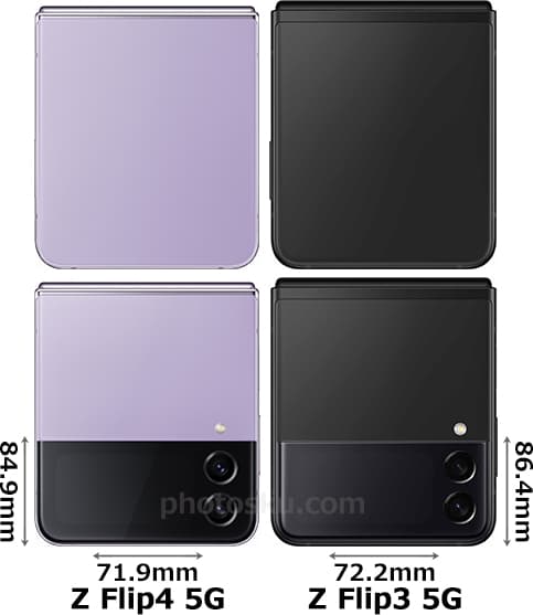 「Galaxy Z Flip4 5G」と「Galaxy Z Flip3 5G」 3
