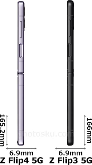 「Galaxy Z Flip4 5G」と「Galaxy Z Flip3 5G」 4