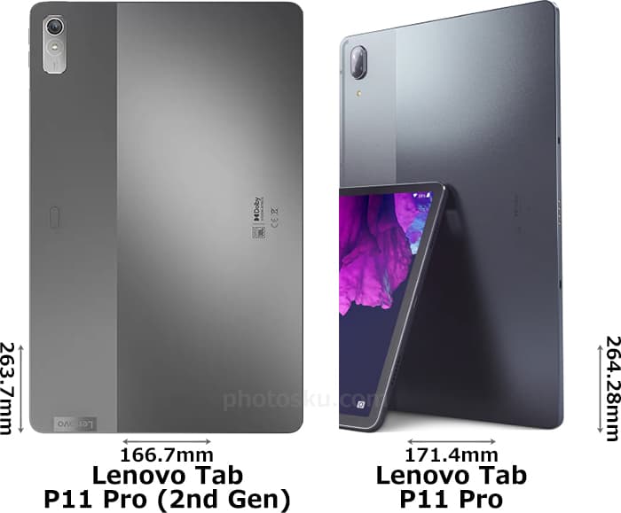 「Lenovo Tab P11 Pro (2nd Gen)」と「Lenovo Tab P11 Pro」 2