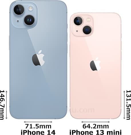 「iPhone 14」と「iPhone 13 mini」 2