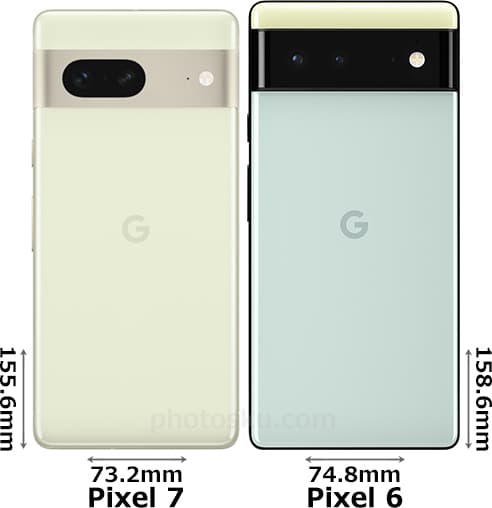 「Google Pixel 7」と「Google Pixel 6」 2