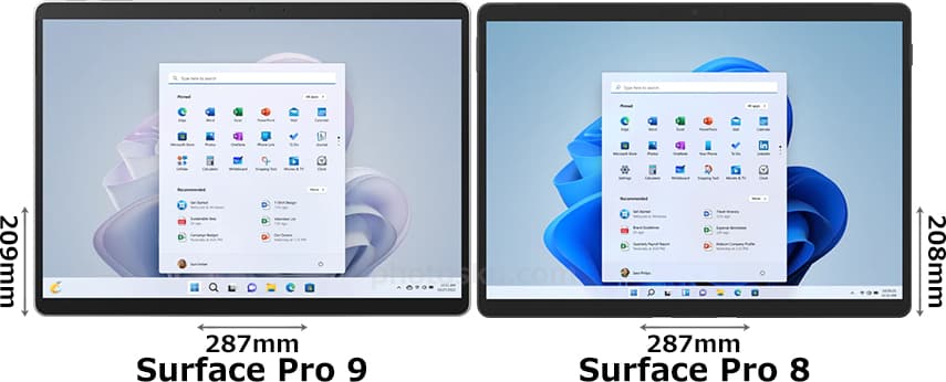 「Surface Pro 9」と「Surface Pro 8」 1