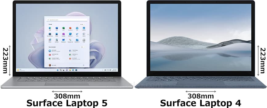 「Surface Laptop 5」と「Surface Laptop 4」 1