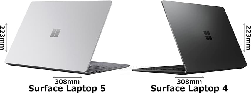 「Surface Laptop 5」と「Surface Laptop 4」 2