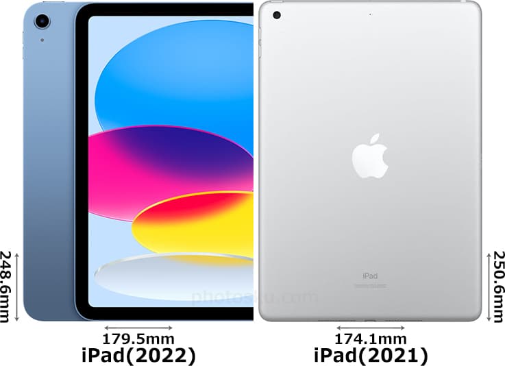 「iPad (第10世代)」と「iPad (第9世代)」 2