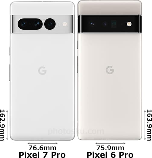 「Google Pixel 7 Pro」と「Google Pixel 6 Pro」 2