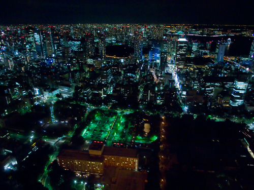 東京タワー、特別展望台からの眺めの高画質画像
