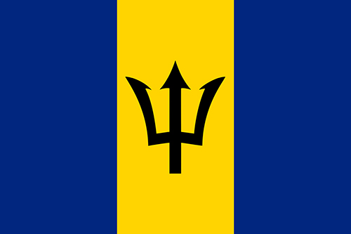 バルバドスの国旗の高画質画像
