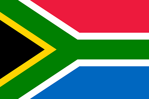 南アフリカの国旗の高画質画像