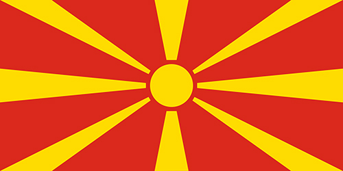 マケドニア共和国の国旗の高画質画像