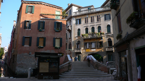 ベネチアの住宅地の高画質画像