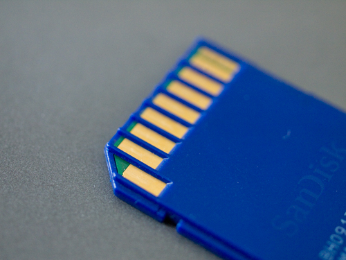 SDメモリーカードの高画質画像