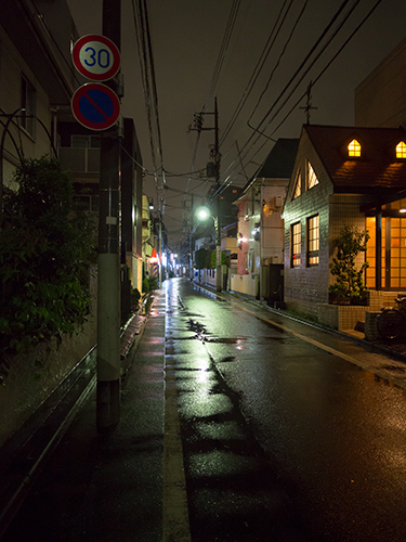 雨が降った夜道 28の高画質画像
