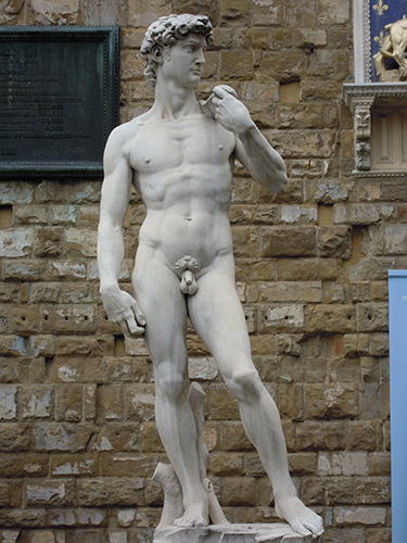 シニョリーア広場のダビデ像の高画質画像