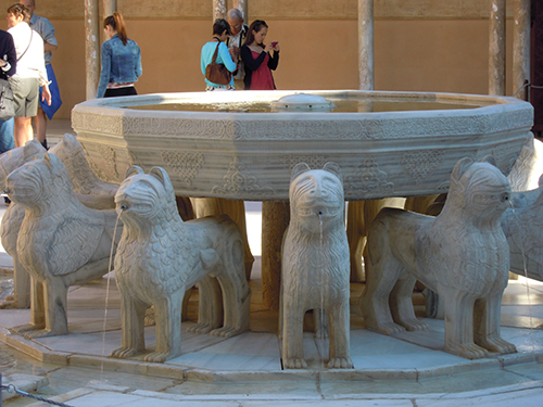 ライオンの噴水、アルハンブラ宮殿 1の高画質画像