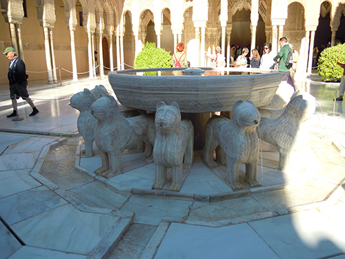 ライオンの噴水、アルハンブラ宮殿 2の高画質画像