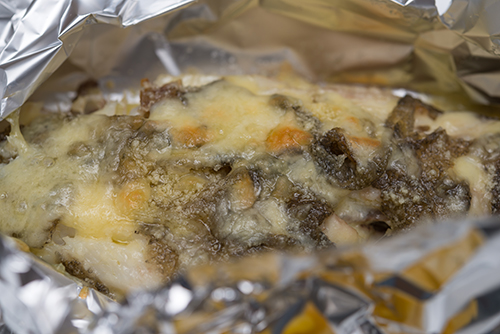 魚とチーズの蒸し焼きの高画質画像